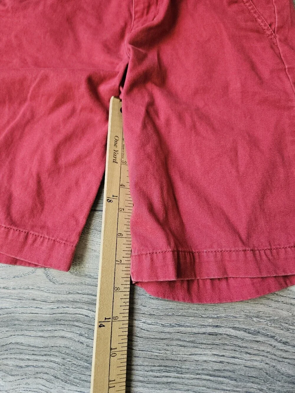 Kids Flat Front Shorts in Red